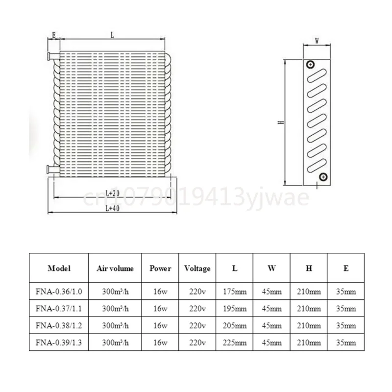 Water Cooling Aluminum Sink Fin Radiators Radiator Freezer Condenser Refrigeration System 360-390W