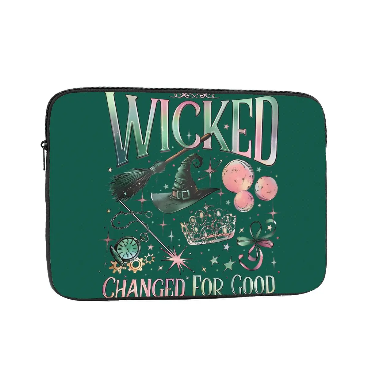 

Shockproof Case 12" 13" 15" 17" Wicked Elphaba & Glinda Laptop Bag Sleeve Pink Goes Good With Green Notebook Bag Case