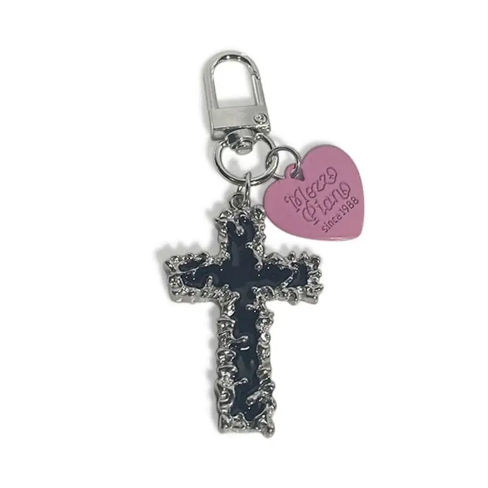 Bag Pendant Butterfly Cross Key Chain Heart Trinket Y2K Lava Thorn Keyring Ins Irregular Gothic Cross Love Keychain