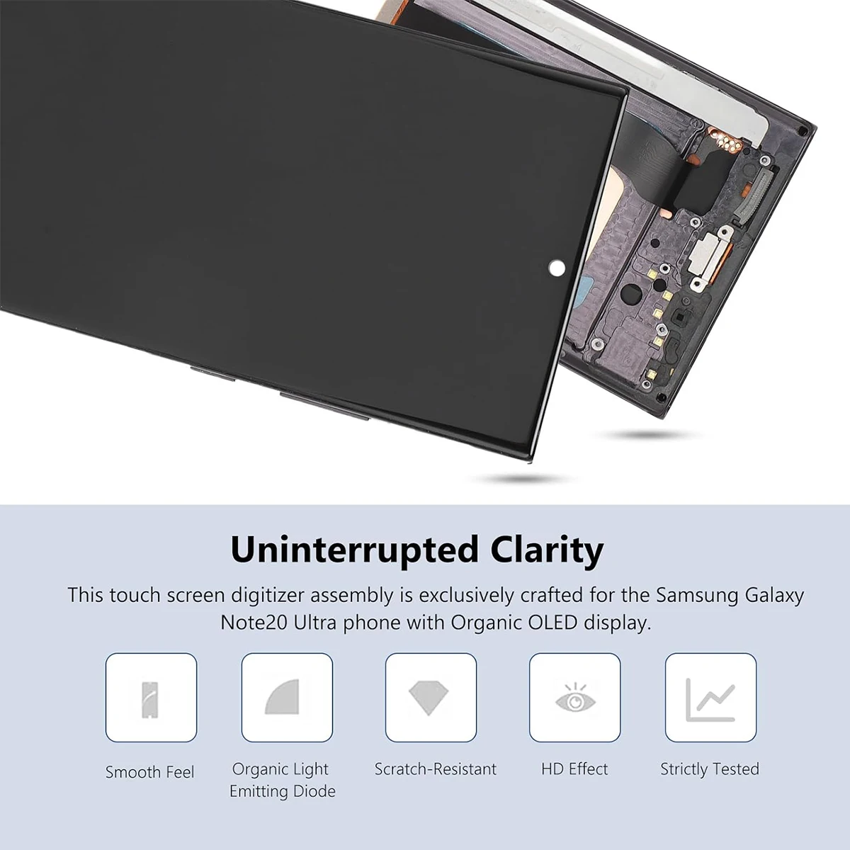 Super Choice OLED For samsung note 20 ultra lcd Display Digitizer Assembly For samsung note 20 ultra 5g For note 20 ultra lcd