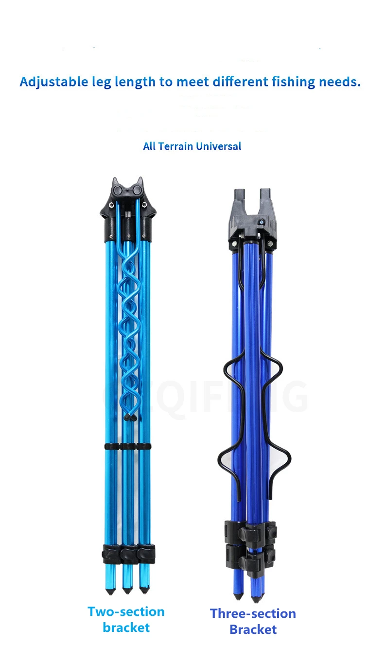 ZYZHE Angelrutenhalter aus Hochleistungs-Aluminiumlegierung, Dreieckige Halterung für Meeresangeln, Teleskopische Angelruten-Unterstützung, Angelzubehör – Detail 4