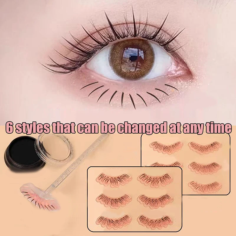 Silicone inferior cílios delineador carimbo cílios extensão tinta diy selo tinta cosmética lash eyeline ferramentas preguiçoso eyeline selo maquiagem