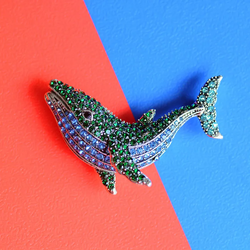 women fashion animal accessories pins dolphin whale brooch