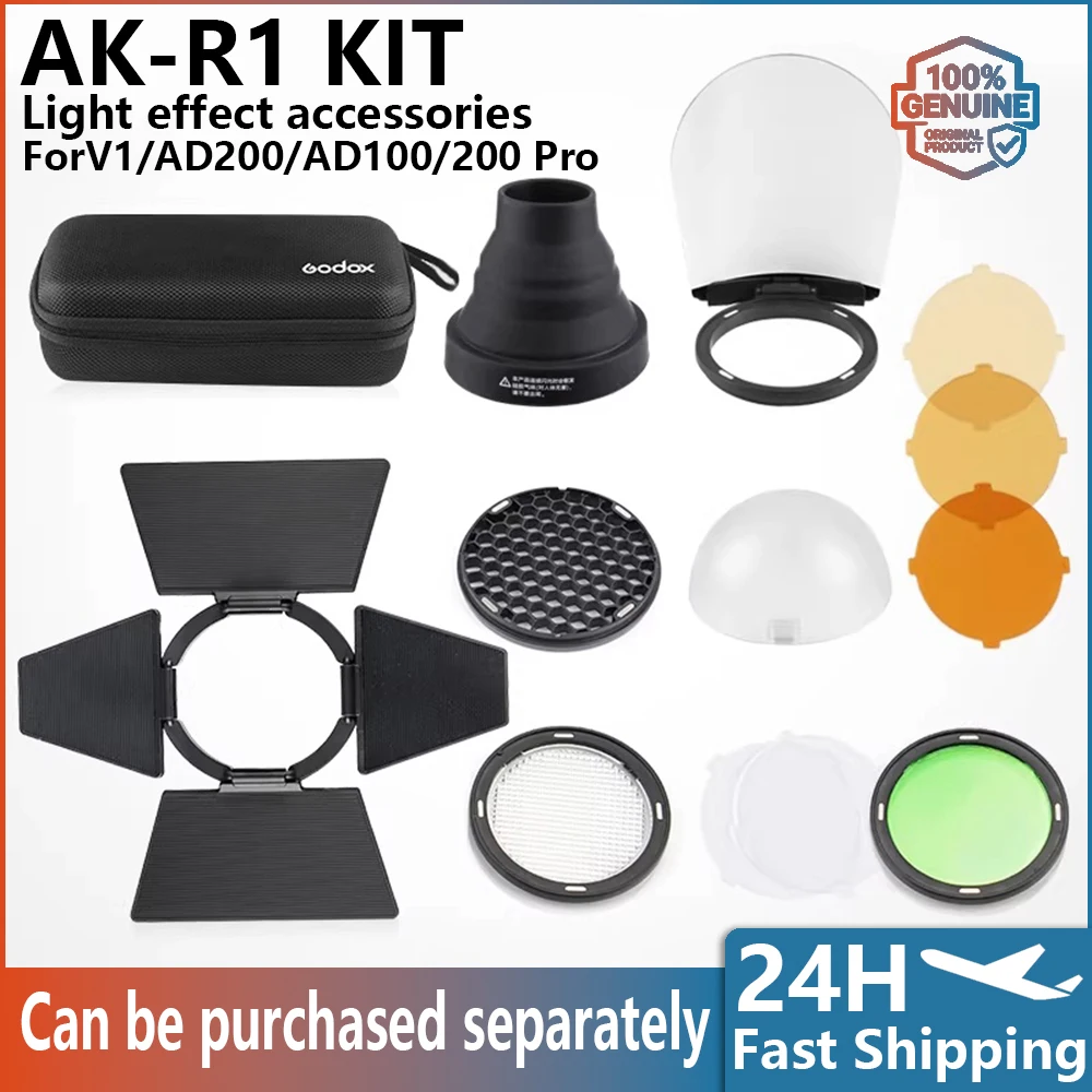AK‑R1 Accessory Kit Light Modifiers for V1pro V100 Speedlite, Soft Diffuser for AD200 Outdoor Flash Photography Accessory