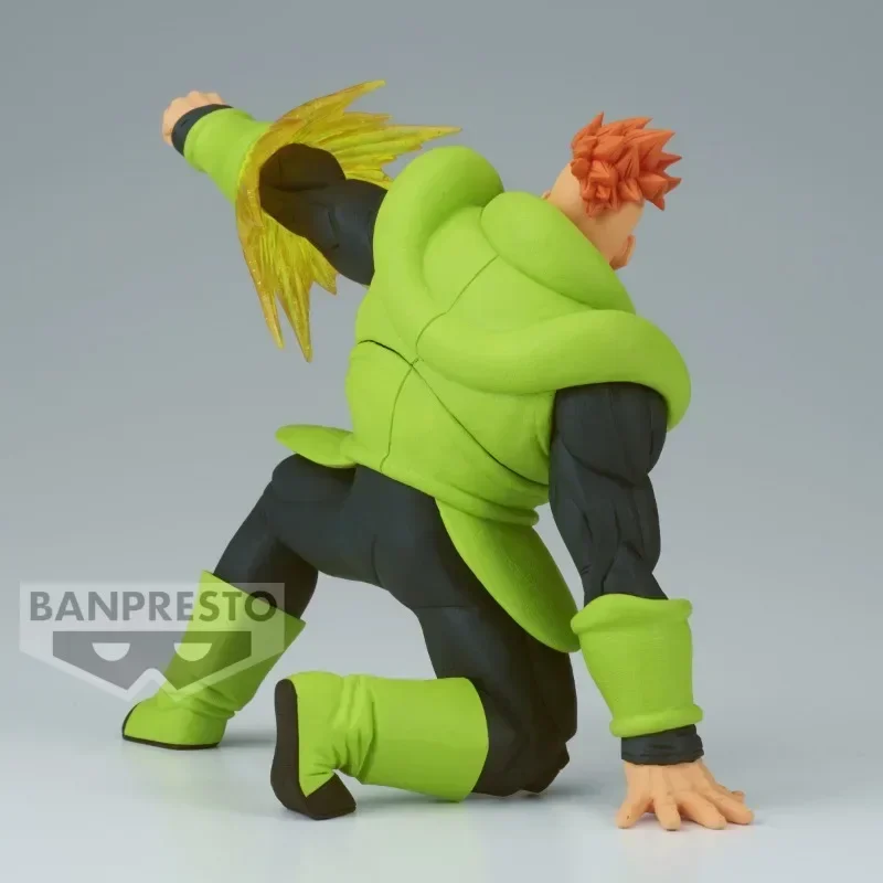 Em estoque bandai original banpresto g x materia anime dragon ball android 16 11cm figura de ação pvc brinquedos modelo