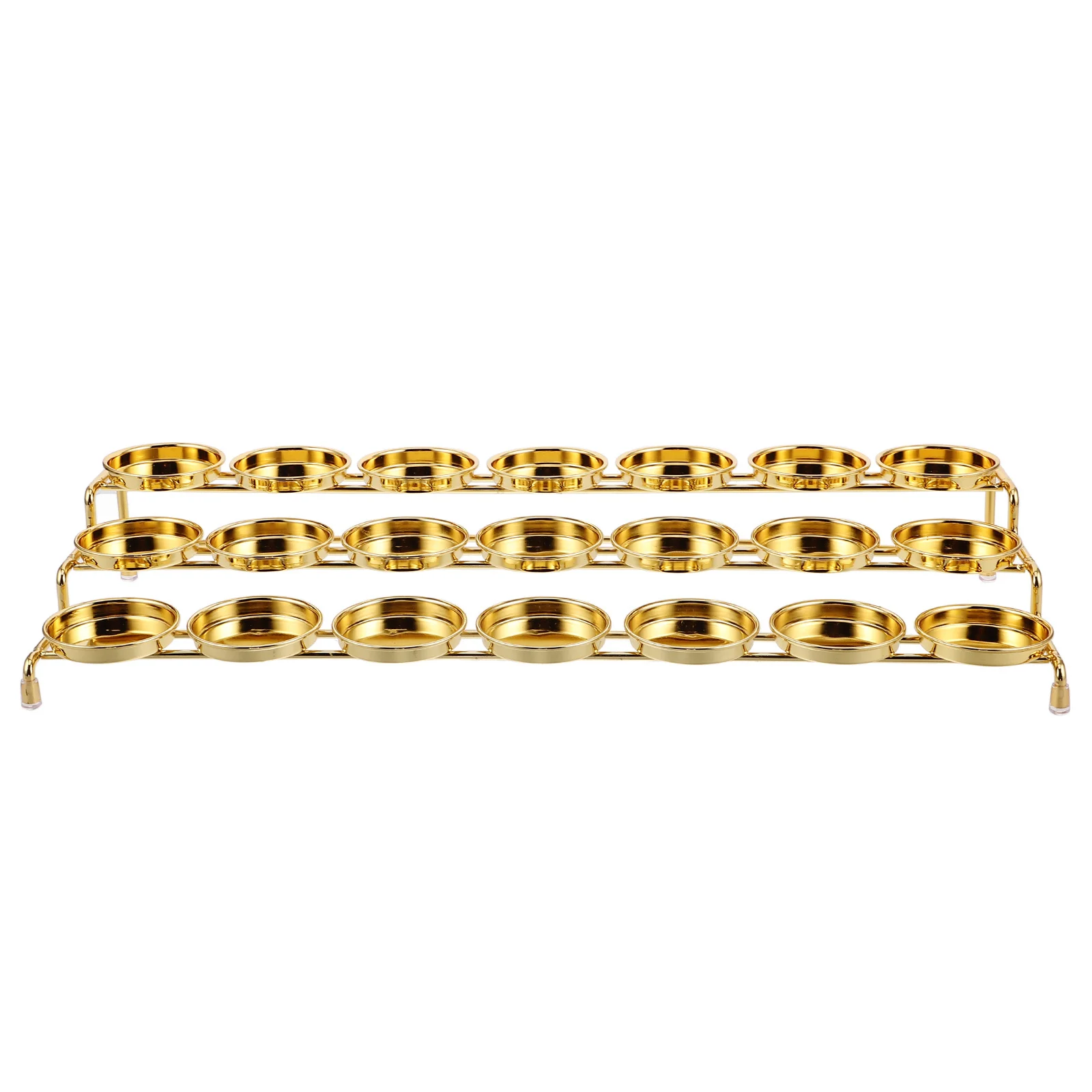 

3-Tier Butter Lamp Holder Vintage Candelabra For Temple Meditation Spiritual Home Decor Iron Stand Dining Table