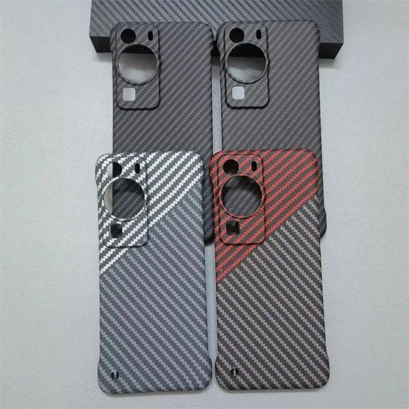 

High quality Hard PC Carbon Fiber thin cover For Huawei p60 p60Pro P50 P40 Shell Edgeless P60 P50 P40 Pro protective rear cover