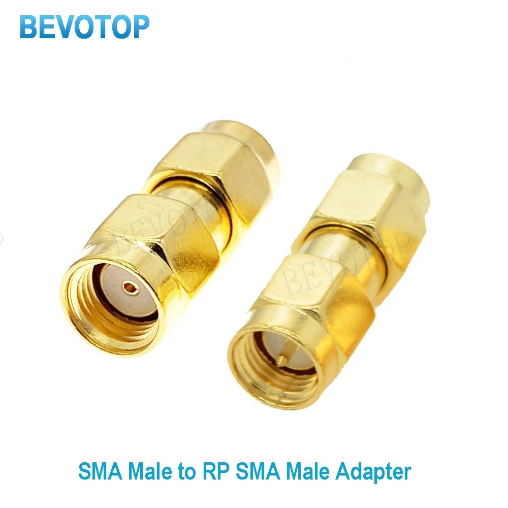 

100PCS/Lot SMA Male to RP SMA Male Straight Connector for WiFi Antenna Raido Antenna SMA to SMA RF Coaxial Adapter Wholesales