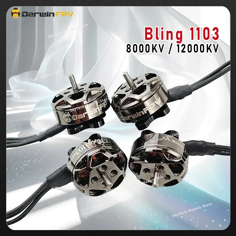 

Бесколлекторный двигатель DarwinFPV Bling 1103 8000KV 12000KV для FPV-гонок, фристайла, радиоуправляемых моделей, запчасти и аксессуары