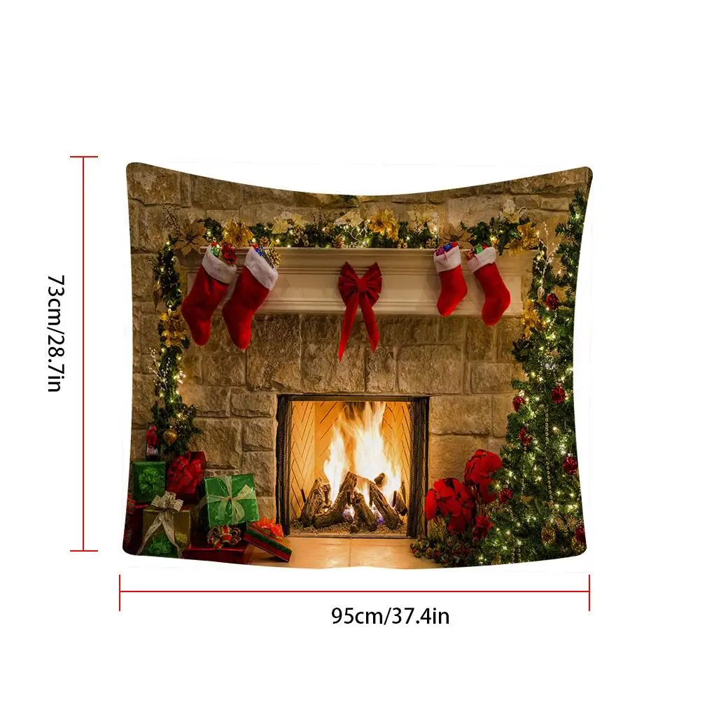 Christmas Tapestry Decoration Wall-Mounted Hanging Window Ornament Supply