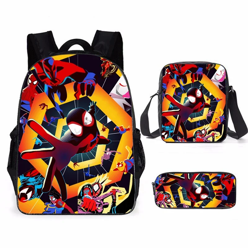 Mochila de viaje Spider verse para adolescentes y niños, Juego de 3 piezas, mochilas escolares para ordenador portátil