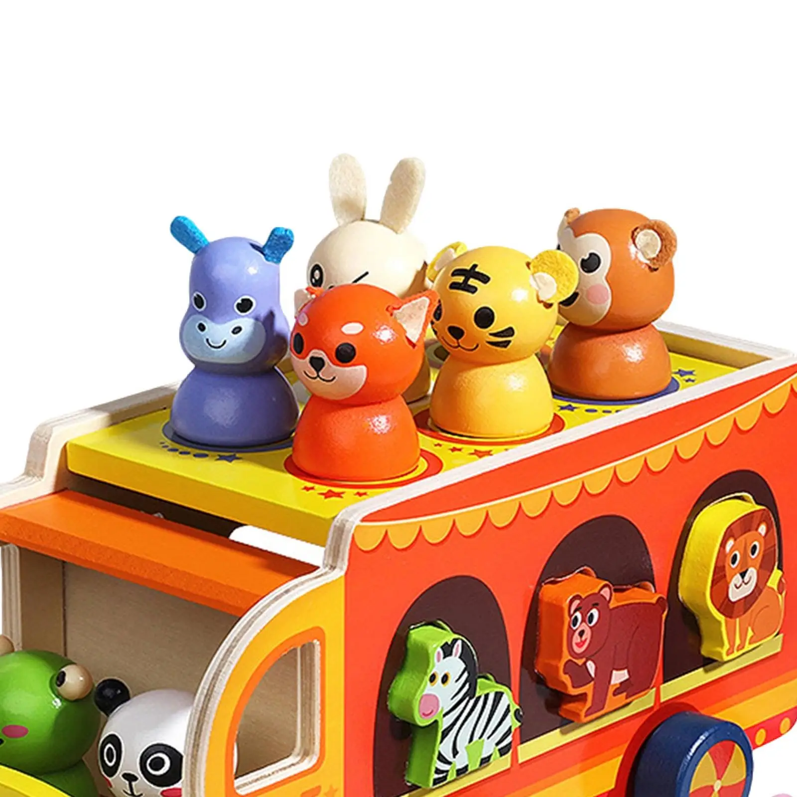 Animal Shape Sorting Truck Toy Educational Sorter Car Toys for Hand Eye Coordination Imagination Fine Motor Creativity Focus