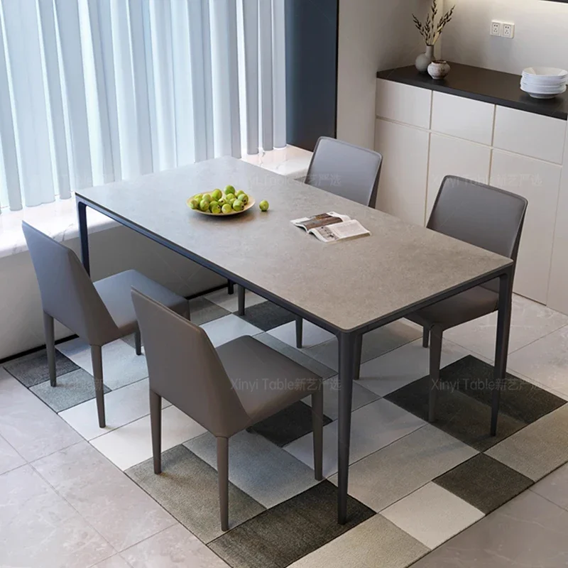 Kitchen Rectangle Dining Table Nordic Industrial Minimalist Complete Dining Table Storage Modern Juegos De Comedor Decorations