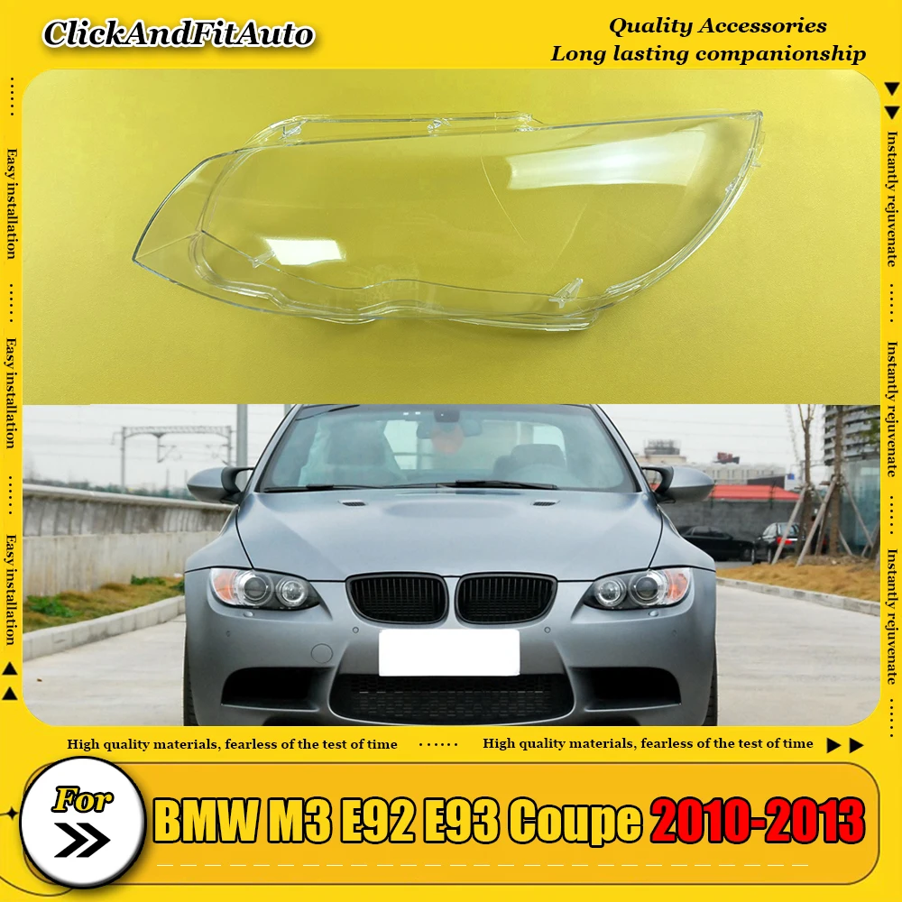 

For BMW M3 E92 E93 Coupe 2010~2013 Transparent Headlamp Cover Lamp Shade Front Headlight Shell Lampshade Lens shell