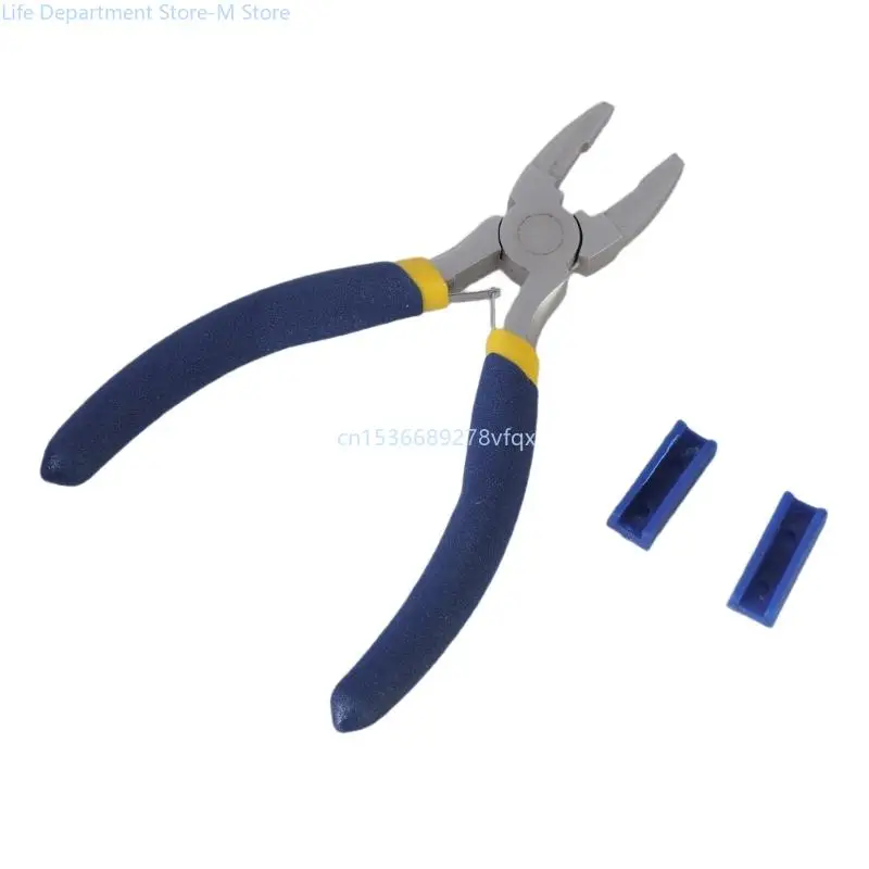 Handy Flat Nose Pliers Equipped with 2 Additional Plastic Jaws for Gentle Handling