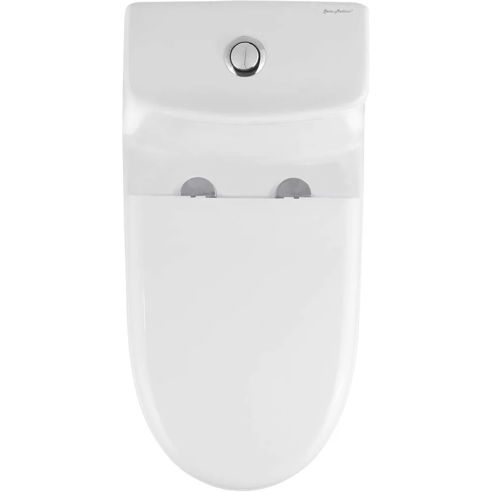 مرحاض Swiss Madison Ivy Series 1T112 من قطعة واحدة مع ميزة دافق مزدوجة