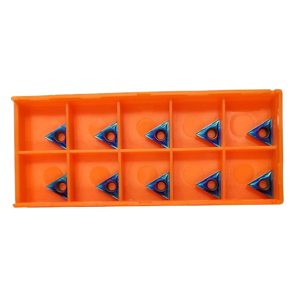10pcs TCMT110204 Carbide Inserts with NanoBlue Coating TCMT21 51 for Turning Applications on Steel Stainless Steel and Cast Iron