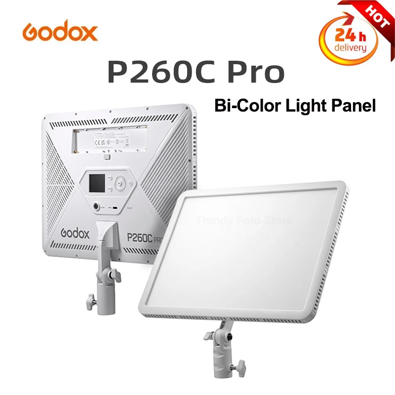 

GODOX P260C PRO LED Video Light For Live Streaming Photo Studio Light Panel Photography Dimmable Flat-panel Fill Lamp 2800-6500K