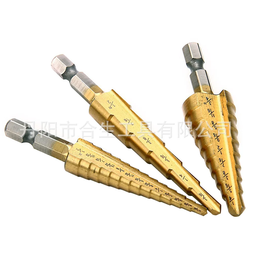 3pcs Hexagonal Pagoda Drill, Metal Triangle handle Drilling Bit, Steel Plate Drilling , Woodworking Ladder Drilling Tower Dril