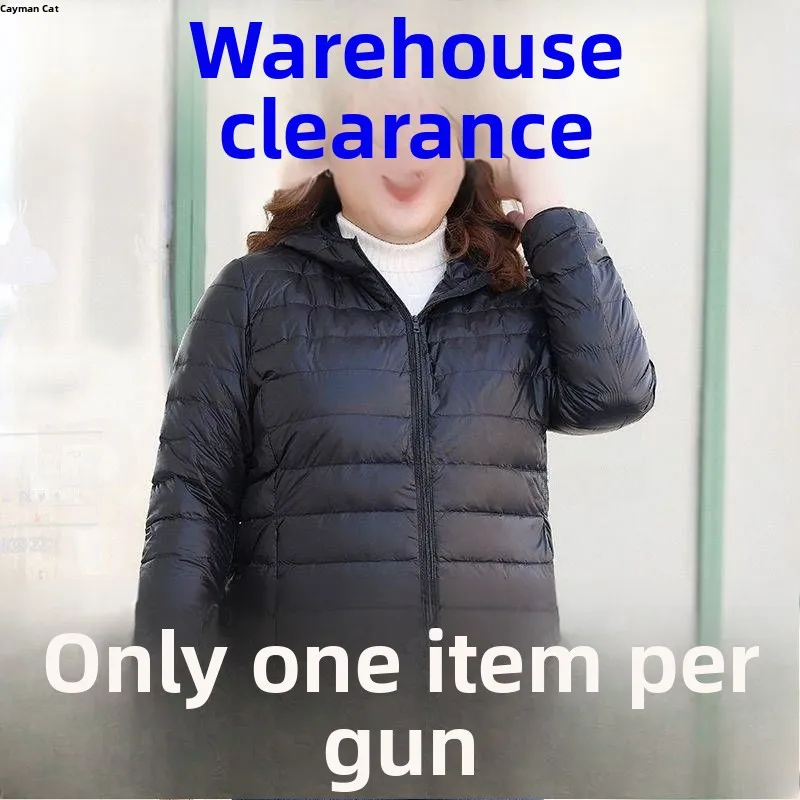 

2023 New plus Size Women's Light Weight Hooded down Jaet ort Sle Cotton Coat for Autumn And Winter Slim Fit Chinese Brand