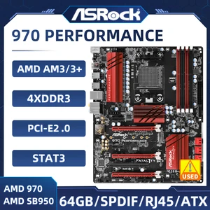 ASROCK-970 Motherboard socket performance, AM3 +, AMD 970, 4 DDR3, 64GB, M.2 USB 3.1, ATX, FX 6300 CPU 8 Main Sales Plate Mother AM3 - №8