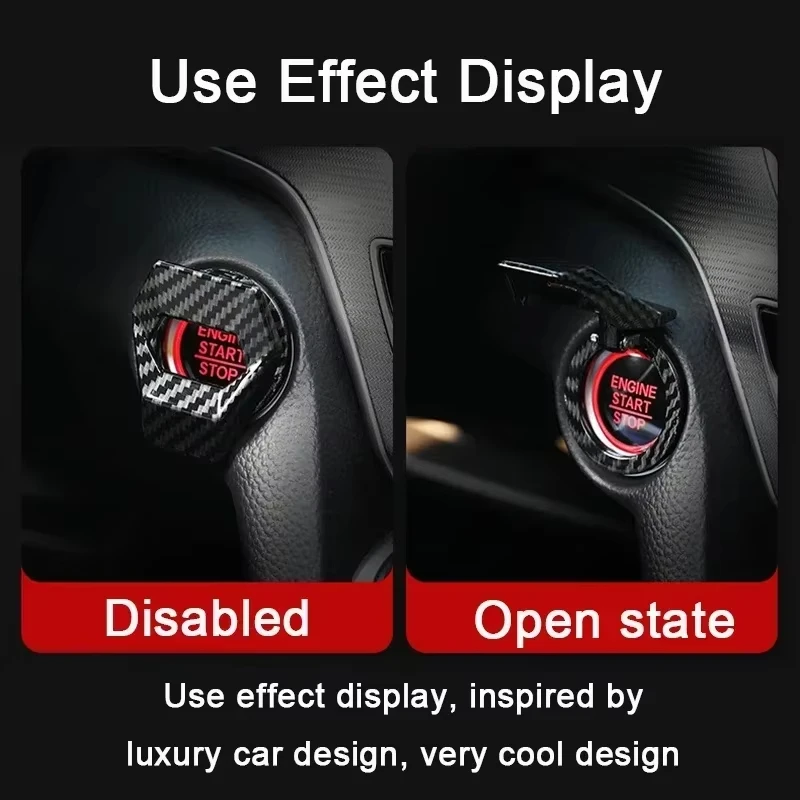 

Автомобильный двигатель, кнопка запуска и остановки, крышка зажигания, защита от царапин, декоративный автоаксессуар для интерьера, Стайлинг автомобиля