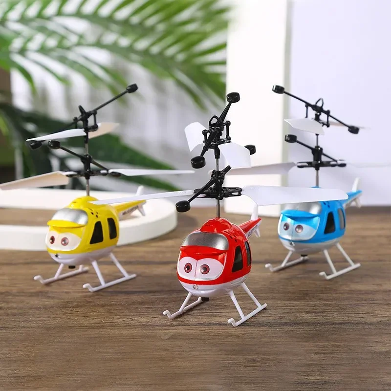 Mini avión eléctrico de juguete para niños con Control remoto, Sensor infrarrojo, helicóptero de inducción manual, Dron volador de juguete