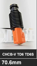 R Trianglelab V6 Volcano Hotend 12V/24V Fernbedienbare Bowen Print J-Head Hotend und Kühlgebläsehalterung für V6 HOTEND für PT100 – Detail 35