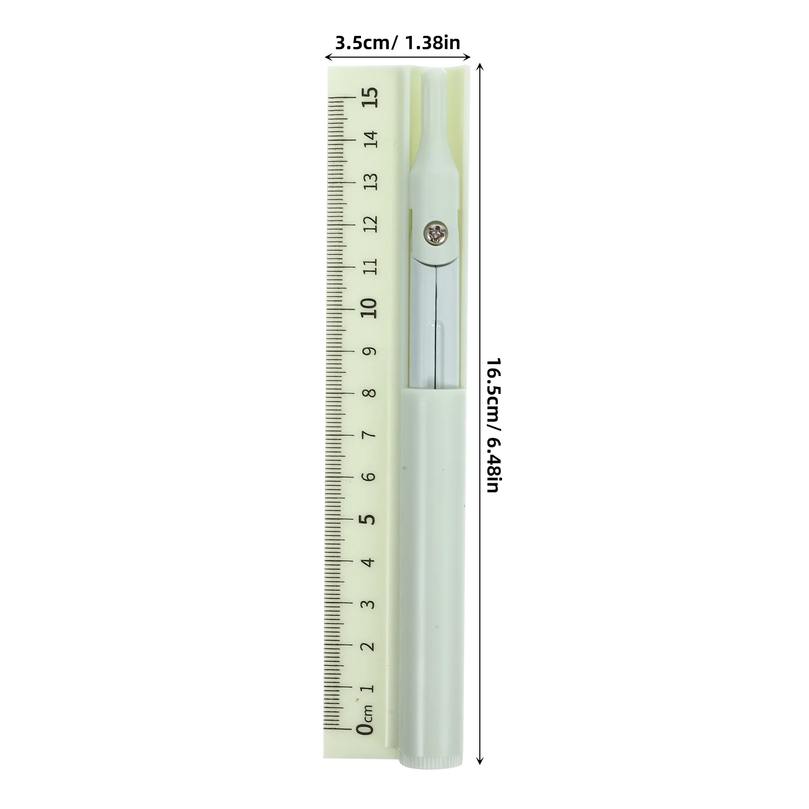 Compass Pen Ruler Set Multifunctional Drawing Tool For School Office Art Geometry Pocket Size Metal Plastic Student Stationery