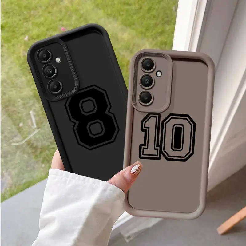 Football Numbers Phone Case for Samsung Galaxy A10s A20s A20 A30 A50 A03s A04e A04s A03 A05 A21s A31 A51 A71 4G 5G Soft Cover