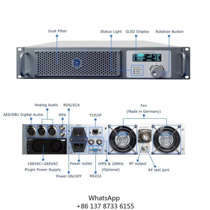 1000W FM Stereo Transmitter For Radio Station