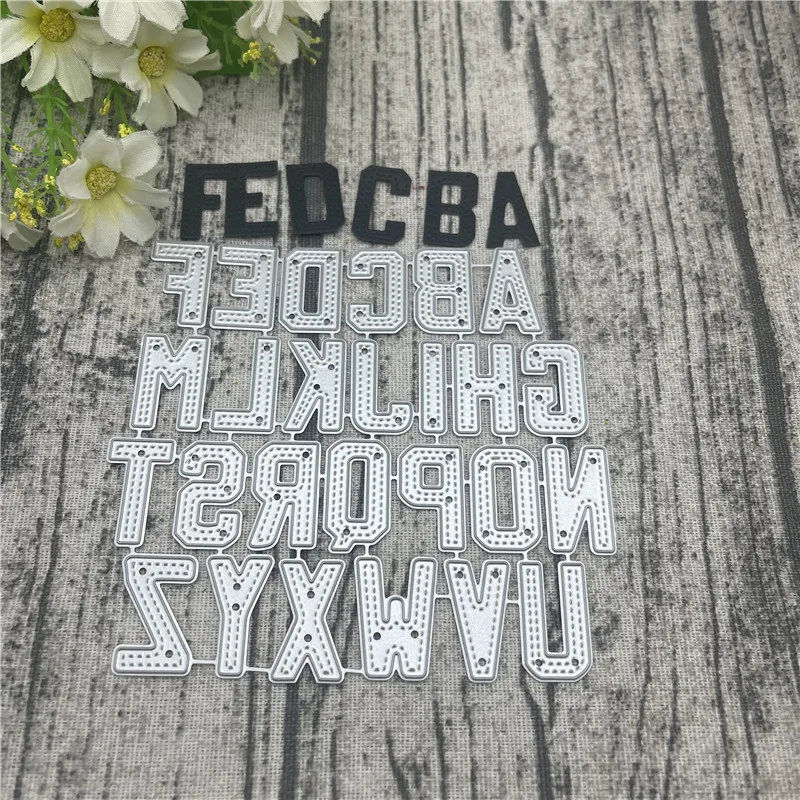 Capital letters Metal Cutting Dies Butterfly Card Stencils for DIY Scrapbooking Album Paper Card Decorative Craft