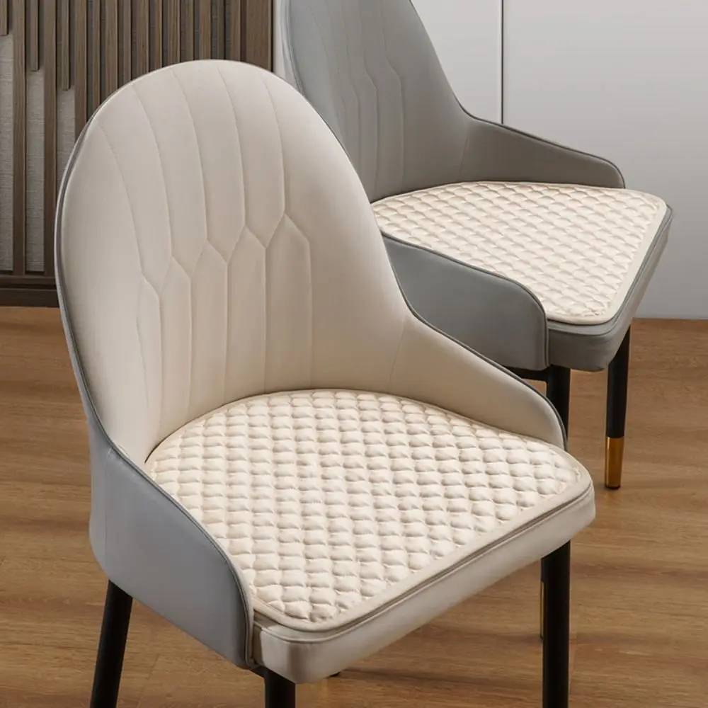 44x41cm Curved Dining Chair Cushion Non-Slip Soft Winter Student Cushion Thickened Anti-dirty Semi-circular Chair Pad Household