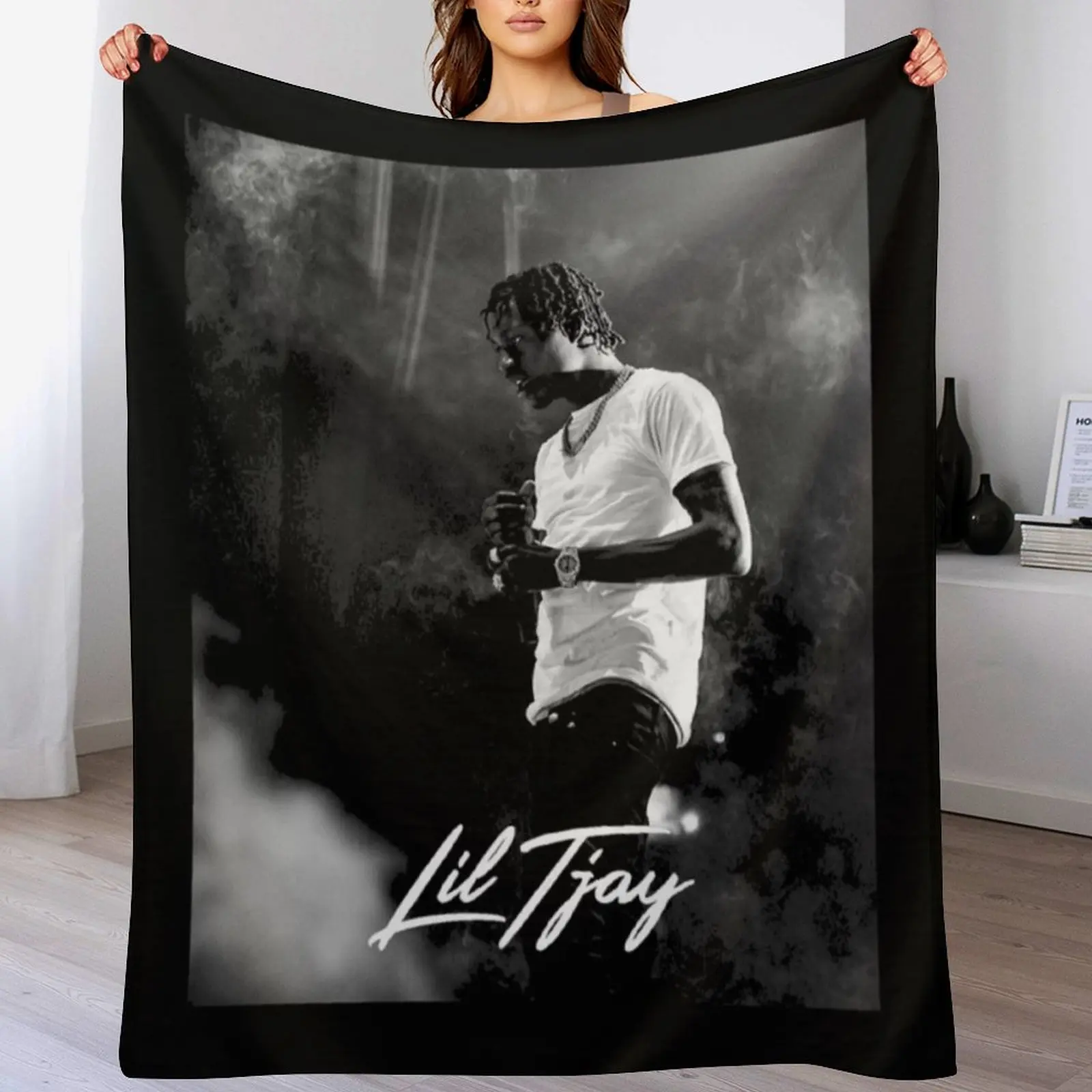 

Lil Tjay Throw Blanket Designers christmas gifts Warm Nap Blankets