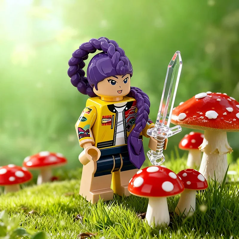 ليغو نمط KPop الساحرة الصيادة فرقة صغيرة شيطان الصيادين وتجميع لعبة مع الدمى سطح المكتب الديكور هدية هدية الكريسماس #3