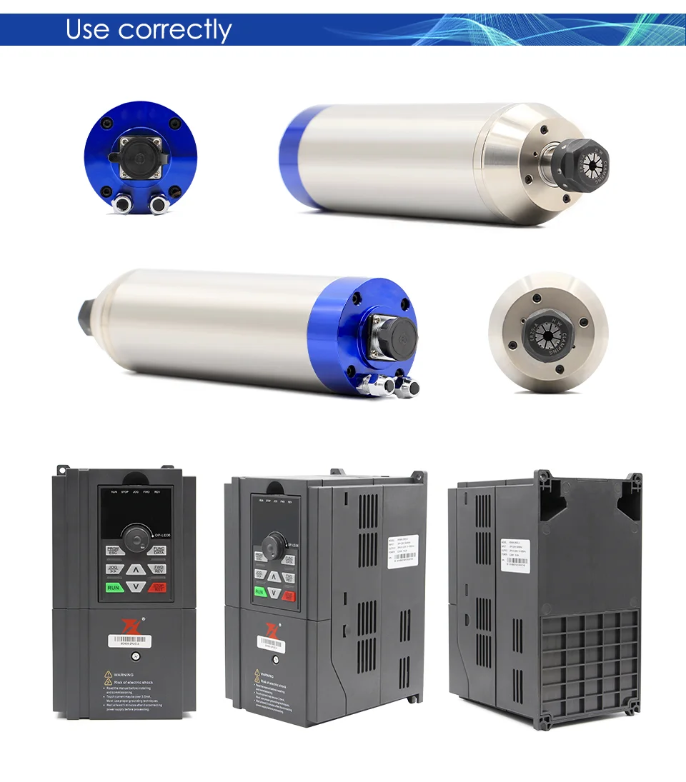 G-Penny 2,2 kW Metallbearbeitungsspindel-Set, wassergekühlt, ER20, 800 Hz, Pol = 4, D = 80 mm, Frequenzantrieb für Metall, Eisen, Edelstahl – Detail 20