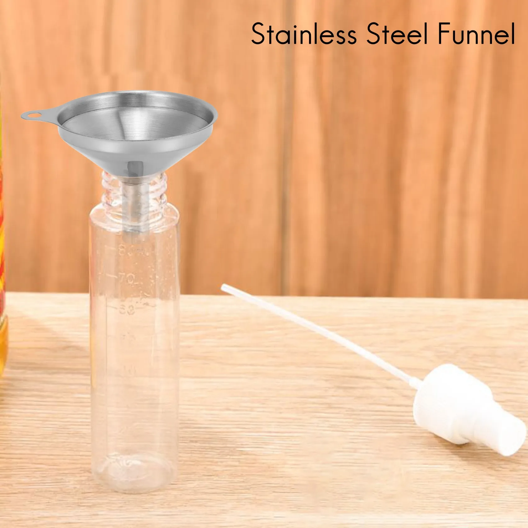 

AC76-3 Pack Stainless Steel Funnels Set For Kitchen Use Filling Bottles Liquor Flask Tiny Spice Cooking Powder Water