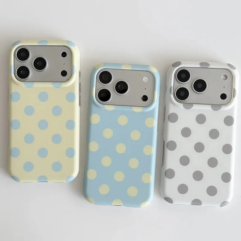 Modische, bunte, runde Punkte, mattes IMD-TPU-Design, Schutzhülle für iPhone 15, 16, 17, 18 Pro Max. – Detail 8