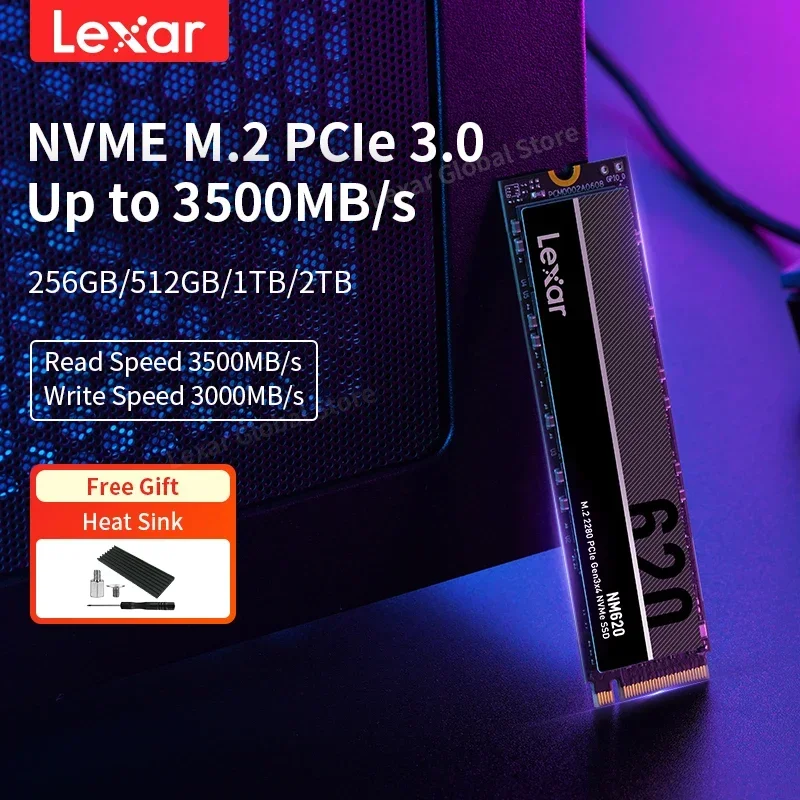 Lexar NM620 SSD M2 NVME Hard Disk 256GB 512GB 1TB 2TB 2280 PCIe 3.0 Internal Solid State Drive New SSD hard drive for Laptop PC