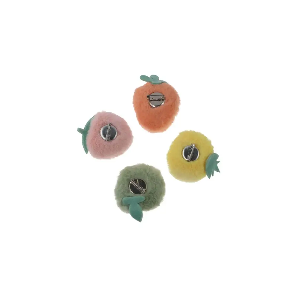 Cartoon Hand-sewn Cute Fruit Plush Brooch Strawberry Cloth Korean Style Fruit Bag Acessories