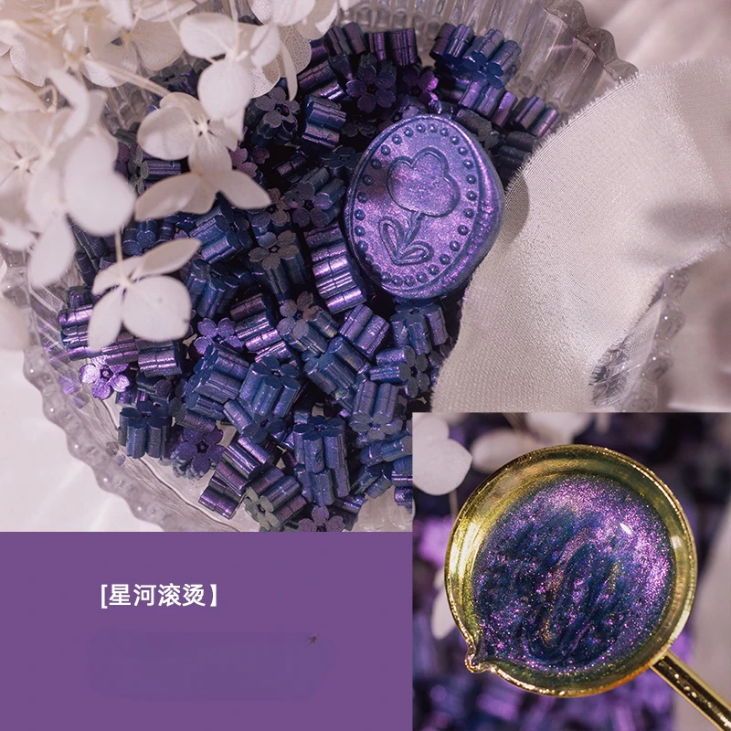 60 stks/zak Flash Parelmoer Sakura Lakzegel Stempel Kralen DIY Envelop Huwelijksuitnodiging Oude Zegel Wax Stempel Maken Gereedschap