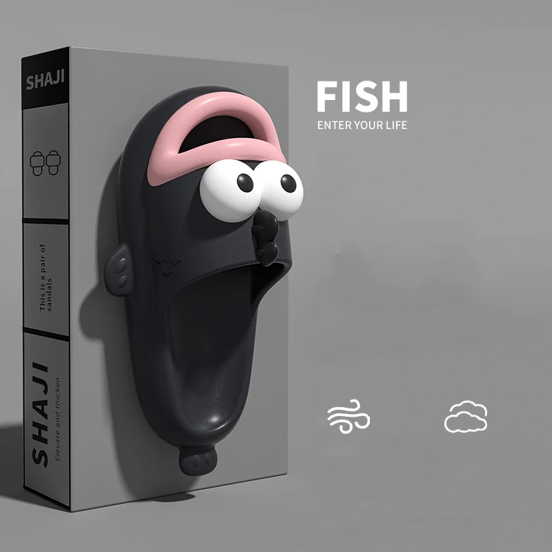 

Женские тапочки с облаком, милые сандалии с рыбой-клоун, летние шлепанцы, пляжные шлепанцы, мужские повседневные домашние туфли на плоской подошве, женская странная обувь