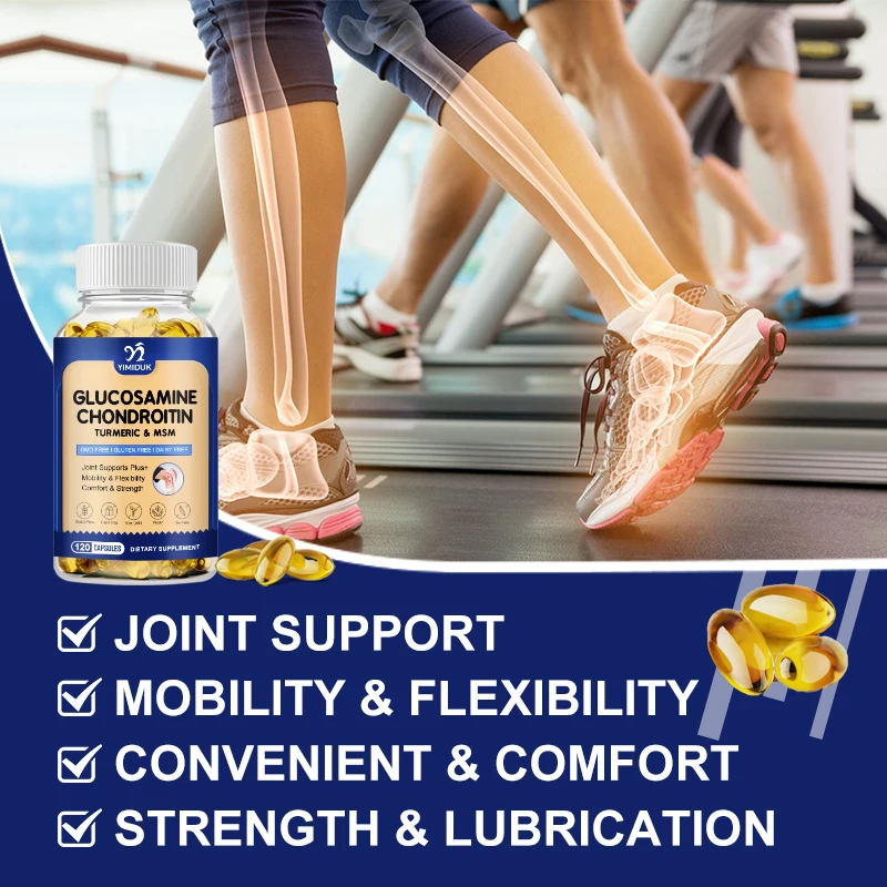 Chondroitin Glucosamine Calcium Capsules Turmeric Tablet Knee Relief Pain Joint & Back Comfort Supplement Calcium