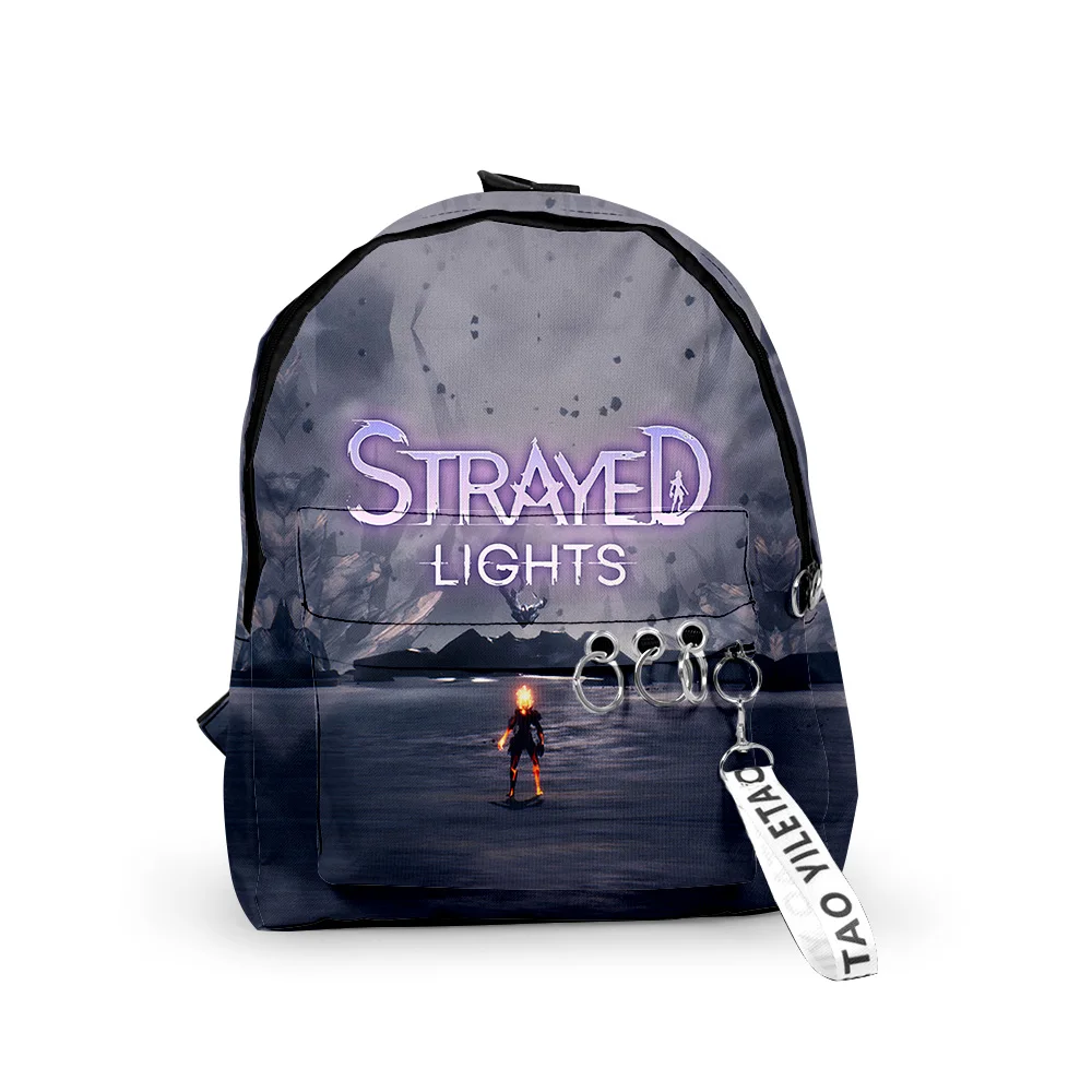 Cartoon Youthful Strayed Lights Notebook School Bags Notebook Backpacks 3D Print Oxford Waterproof Key Chain Small Travel Bags
