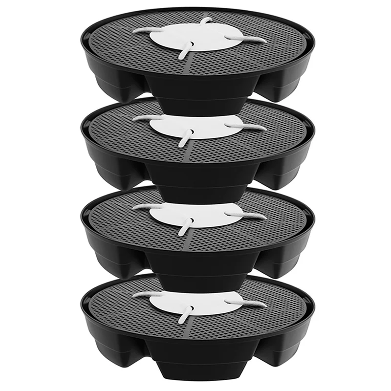 

Self-Watering Flower Pot Base Capacity 4Pcs Plant Saucer With Mesh Holes Water Catcher Drip Tray For Plants Garden Accessories