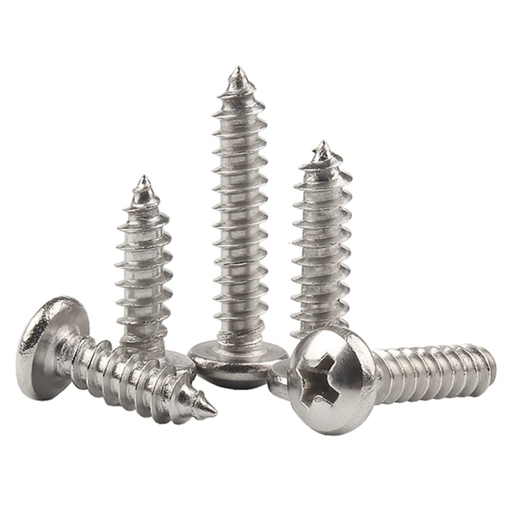 M3 M3.5 M4 M4.2 Small 304 stainless steel Cross Phillips Pan Round Head Self tapping Screw