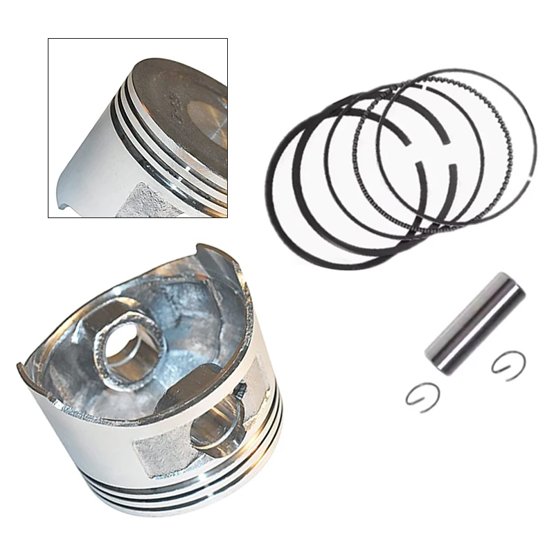 ملحقات مولد المحرك مجموعة حلقات المكبس لـ GX100 لـ GX120 لـ GX110 160F حلقات المكبس المُخرفة دبوس كليب Assy استبدال #4