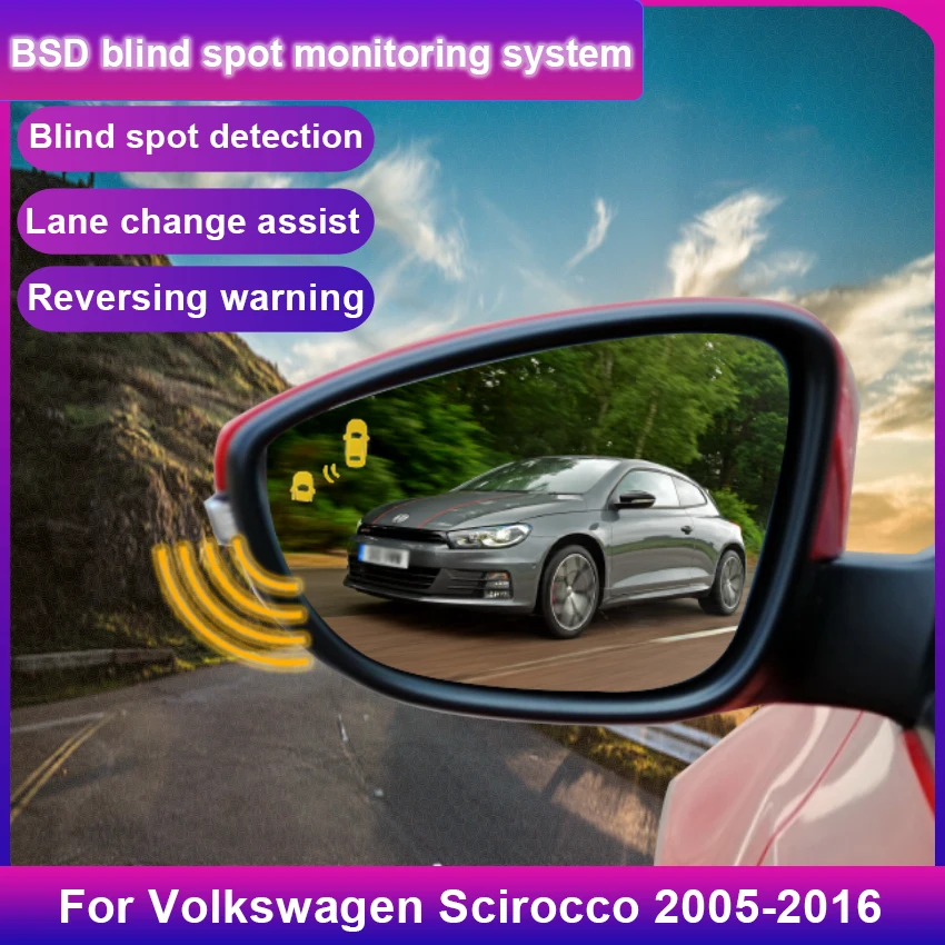 Car Blind Spot Detection System BSD BSA BSM Car Sensors Drive Rear Mirror Monitoring For Volkswagen Scirocco 2005 to 2015 2016