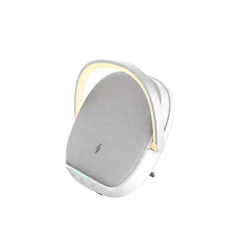 3 in 1 15W Mobile Phone Fast Qi Wireless Charger Stand With BT Speaker And Night LED Lamp