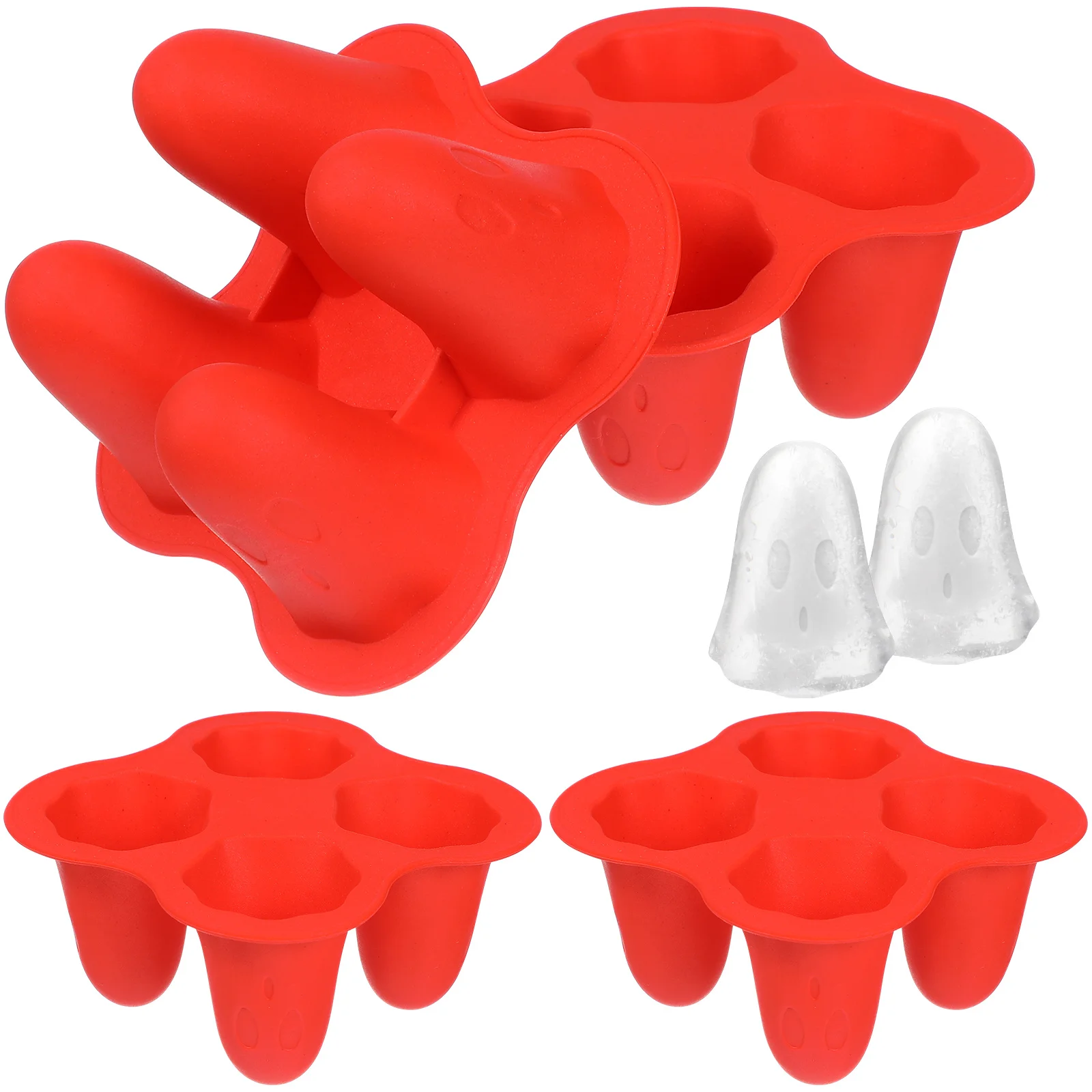 

NOLITOY 4Pcs Tray Silicone Halloween Mold Round Circle Maker for Party Drink Chiller Freezer Safe